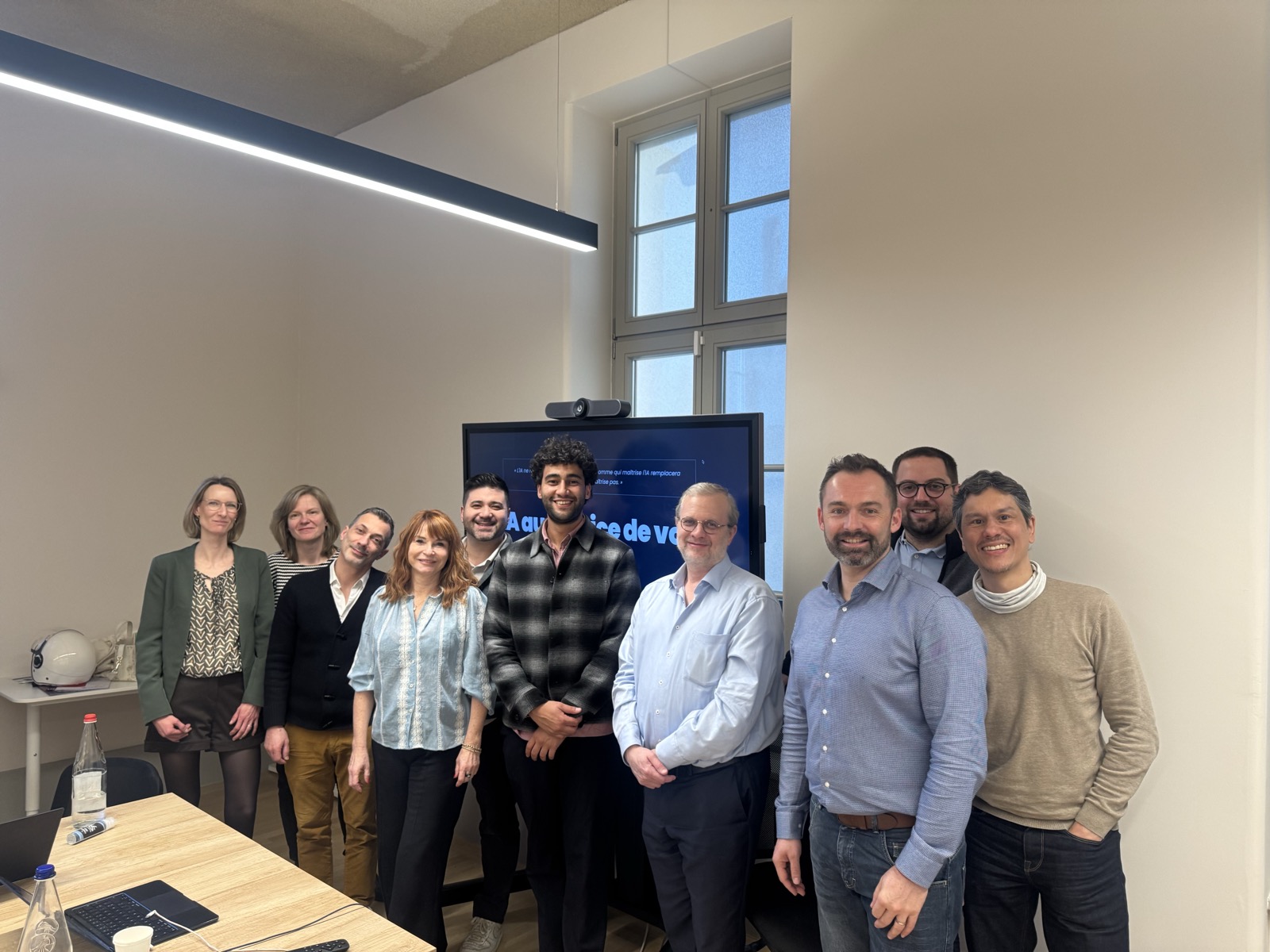 Fin de session de formation IA en entreprise